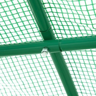 Invernadero de Jardín en Túnel con Puerta Enrollable, Invernadero para Huerto con 4 Ventanas de PE, Estructura de Tubo de Acero Pintado y 2 Refuerzos Diagonales, 2.5X2X2M, Verde