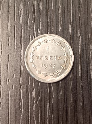 Antigua Moneda 1 Peseta 1937