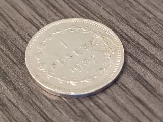 Antigua Moneda 1 Peseta 1937