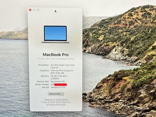 MacBook Pro 13" A1706 Touch Bar 16GB RAM