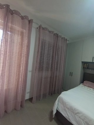 Quattro teli tenda rosa cipria semitrasparente
