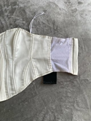 Corsé satén Bershka blanco Talla M