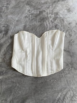 Corsé satén Bershka blanco Talla M
