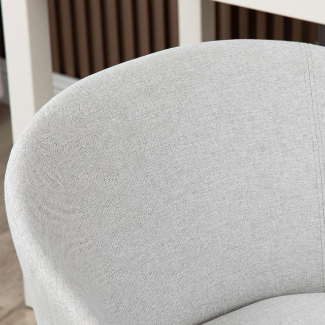 Cadeira de Escritório com Altura Regulável, Rodas e Assento Giratório a 360° em Tela, 56X56X72-82Cm, Cinza Claro