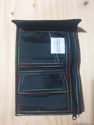 Cartera Benetton Negra Multicolor