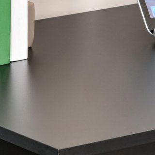 Scrivania PC in Legno con 6 Ripiani Laterali, 120X55X120 Cm, Nero