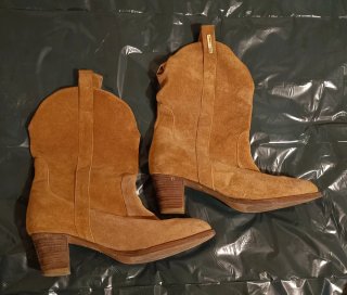Botines de ante camel