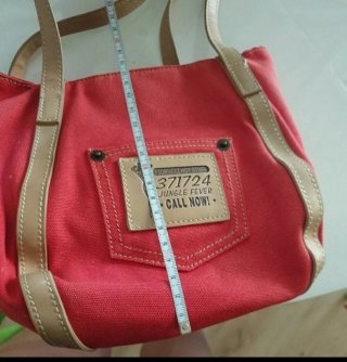 Borsa Fiorucci rossa e beige