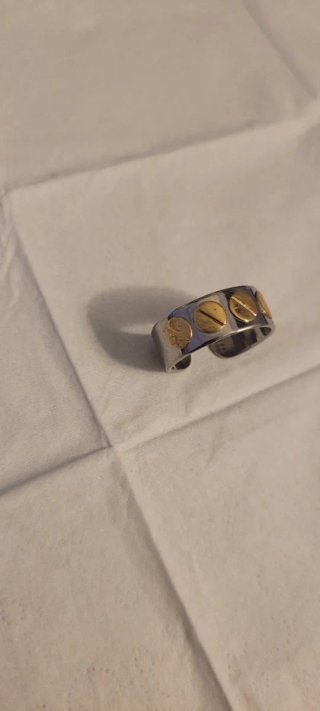 Anillo Acero y Oro 18k Ajustable