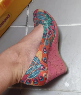 Scarpe Graceland zeppa fantasia colorata