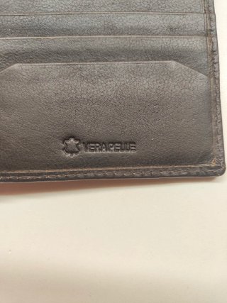 Portafoglio Bi-Fold Uomo Vera Pelle Nera