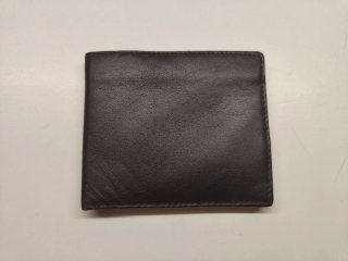Portafoglio Bi-Fold Uomo Vera Pelle Nera