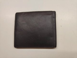 Portafoglio Bi-Fold Uomo Vera Pelle Nera