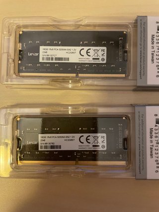 2x 16GB DDR4 SODIMM Lexar 3200MHz