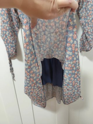 Vestido floral azul talla S