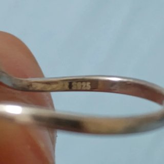Anillo Plata S925 Mariposa Lila y dorado