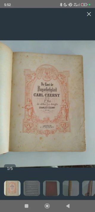 Libro Piano Czerny Op. 740 Antiguo