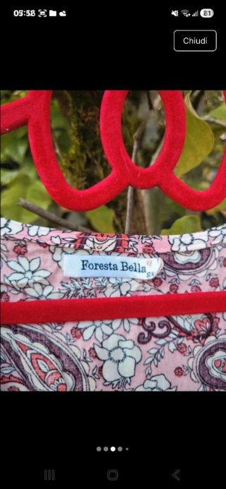 Vestito lungo fantasia jacquard rosa pura viscosa