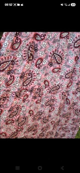 Vestito lungo fantasia jacquard rosa pura viscosa