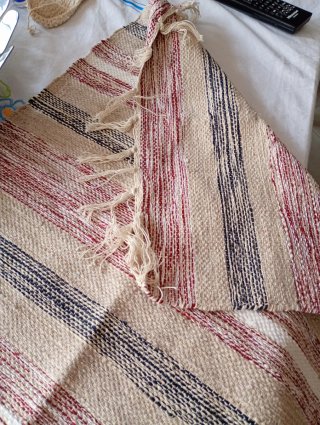 Tappeto My House cotone beige e rosso