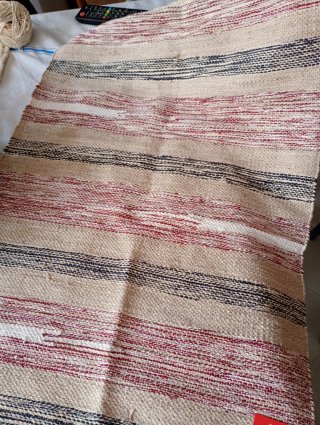 Tappeto My House cotone beige e rosso