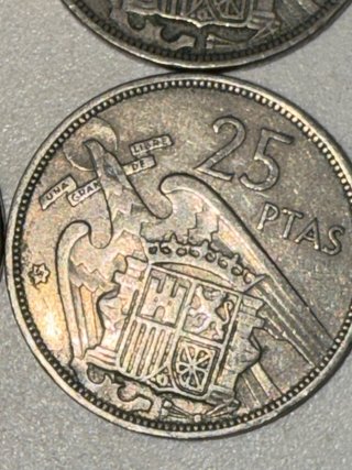 4 Monedas 25 Pesetas 1957*58 Francisco Franco