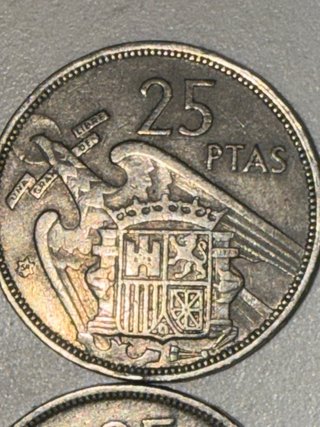 4 Monedas 25 Pesetas 1957*58 Francisco Franco