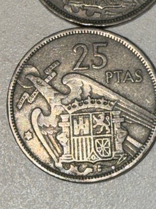 4 Monedas 25 Pesetas 1957*58 Francisco Franco