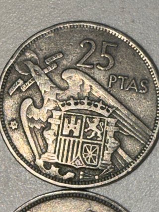 4 Monedas 25 Pesetas 1957*58 Francisco Franco