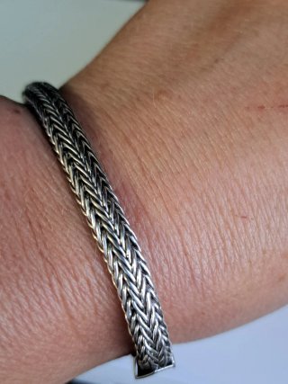 Pulsera vintage plata ley 925 unisex