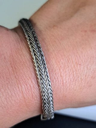 Pulsera vintage plata ley 925 unisex