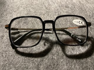 Gafas lectura cuadradas negras +1.50