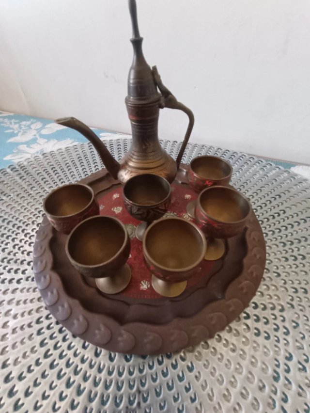 Juego de té cobre