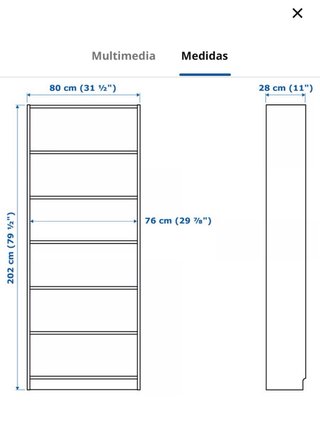 Estantería blanca de madera