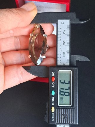 Anillo Plata 925 Cuarzo Ahumado Vintage