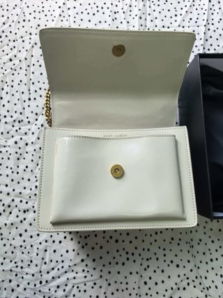 Bolso YSL Piel Blanca Cadena Dorada