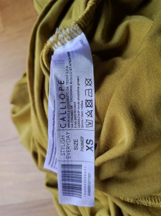 Gonna lunga con spacco colore ocra