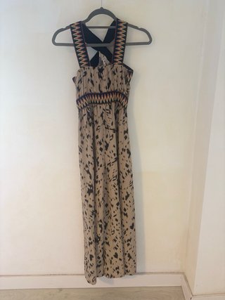 Mono largo estampado beige y negro Talla S