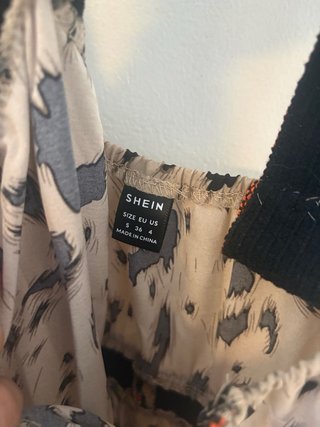 Mono largo estampado beige y negro Talla S
