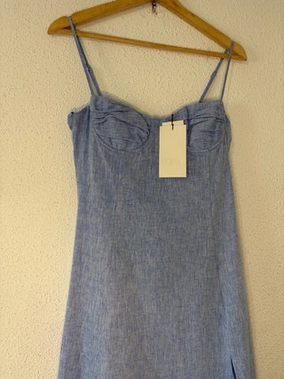 Vestido midi lino Zara