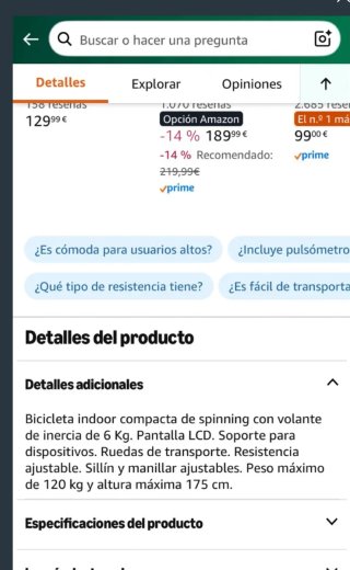 Bicicleta Estática Negra