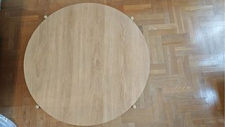 Mesa de centro redonda de madera