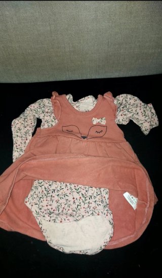 Vestido bebé Name it 4-6 meses - Con body integrad