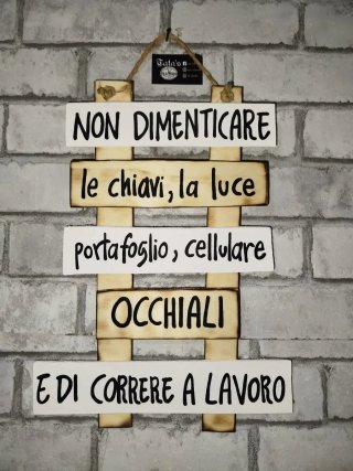 Targhetta in legno Non dimenticare