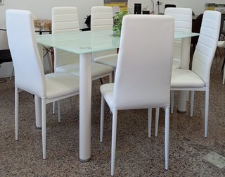 Mesa ·Comedor + ·6· Sillas ·Blancas. ¡ECONÓMICA!