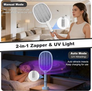 TEINNGO 3x Matamoscas Electrico 2en1 5000V USB-C