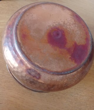 Vaso Rame Martellato Vintage
