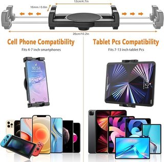 Woleyi Soporte Tablet 4-13'' Móvil Visera Coche