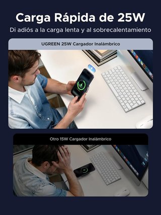 UGREEN MagFlow Pro Caricabatterie Qi2 25W con raffreddamento per iPhone