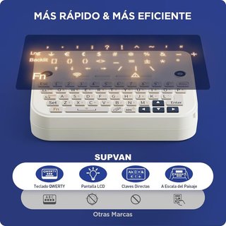 SUPVAN E12 Etiquetadora Térmica BT Teclado 4Rollos